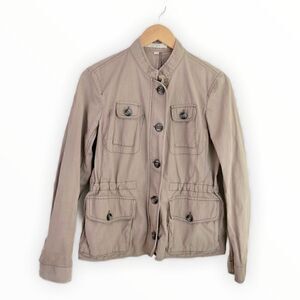 ANN TAYLOR LOFT TAN UTILITY JACKET PARKA SIZE SP